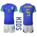 Maillot de foot Brésil Casemiro #5 Extérieur vêtements enfant Monde 2022 Manches Courtes (+ pantalon court)